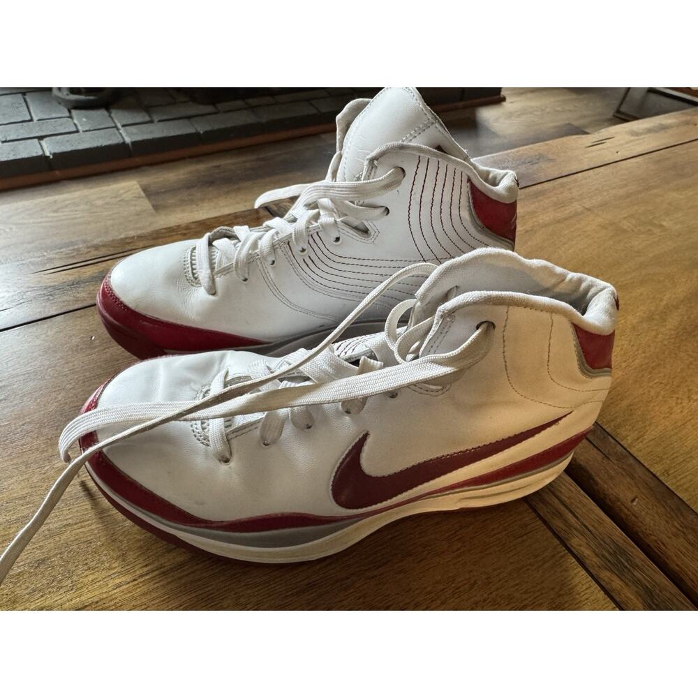Vintage Y2K 2008 Nike Elite Basketball Shoes White Red Women’s 7.5 324831-103 - Picture 4 of 12